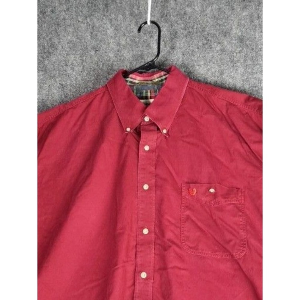 Cody James Mens 3XL Button Up Shirt Maroon Solid Western Rodeo Cowboy Workwear - Picture 4 of 10